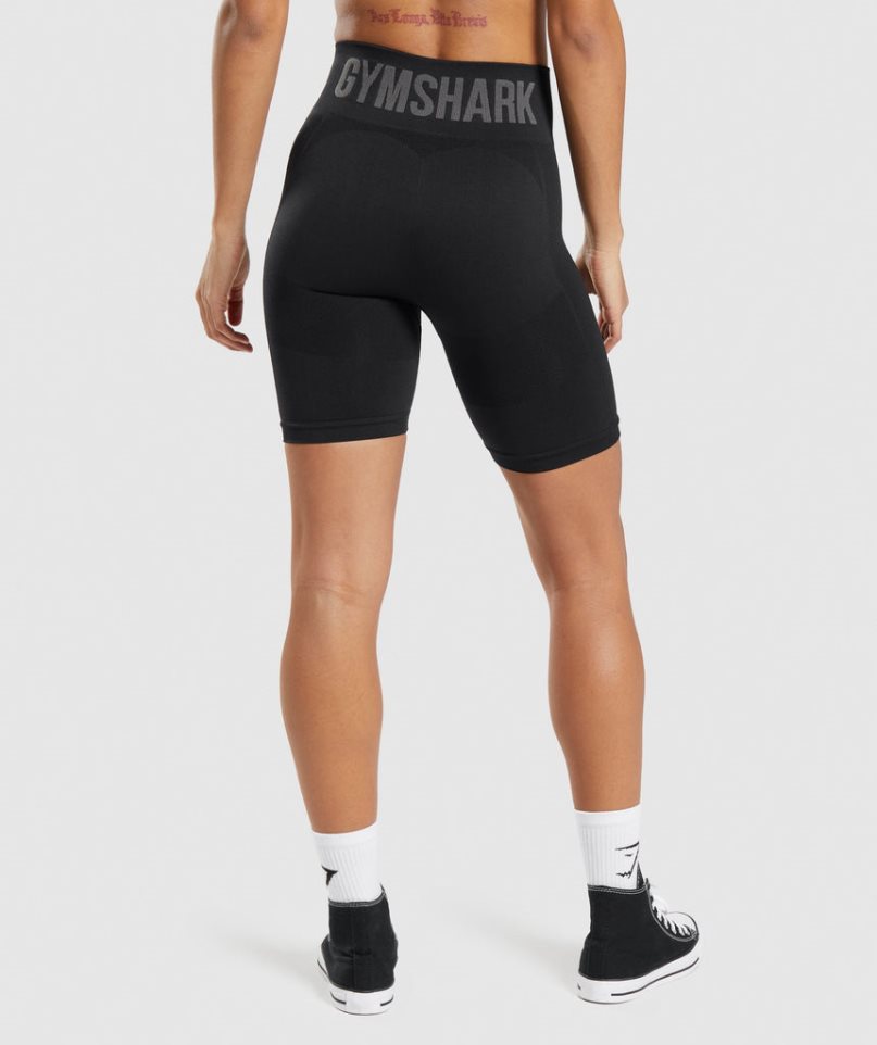 Szorty Gymshark Flex Cycling Damskie Czarne | PL 129VHK